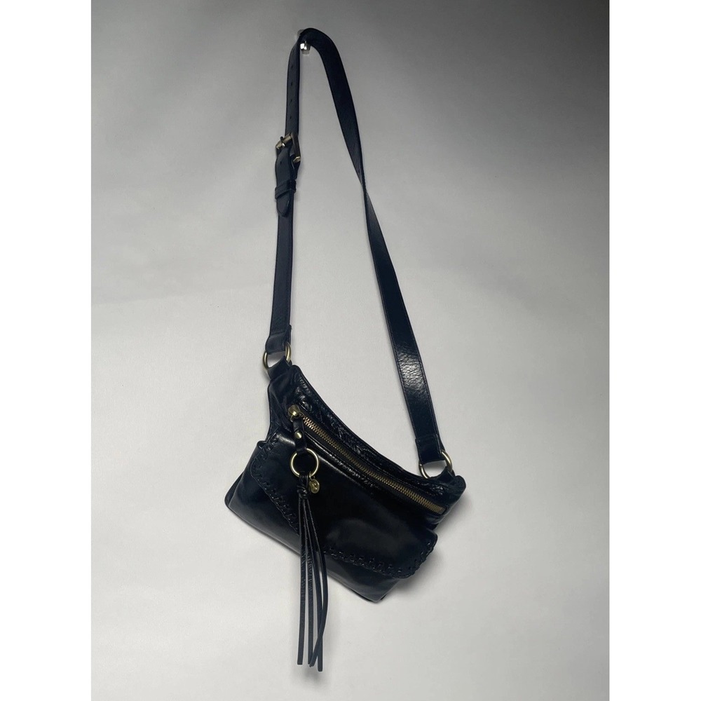 HOBO Stroll Genuine Leather Black Fanny Pack Belt Crossbody Bag